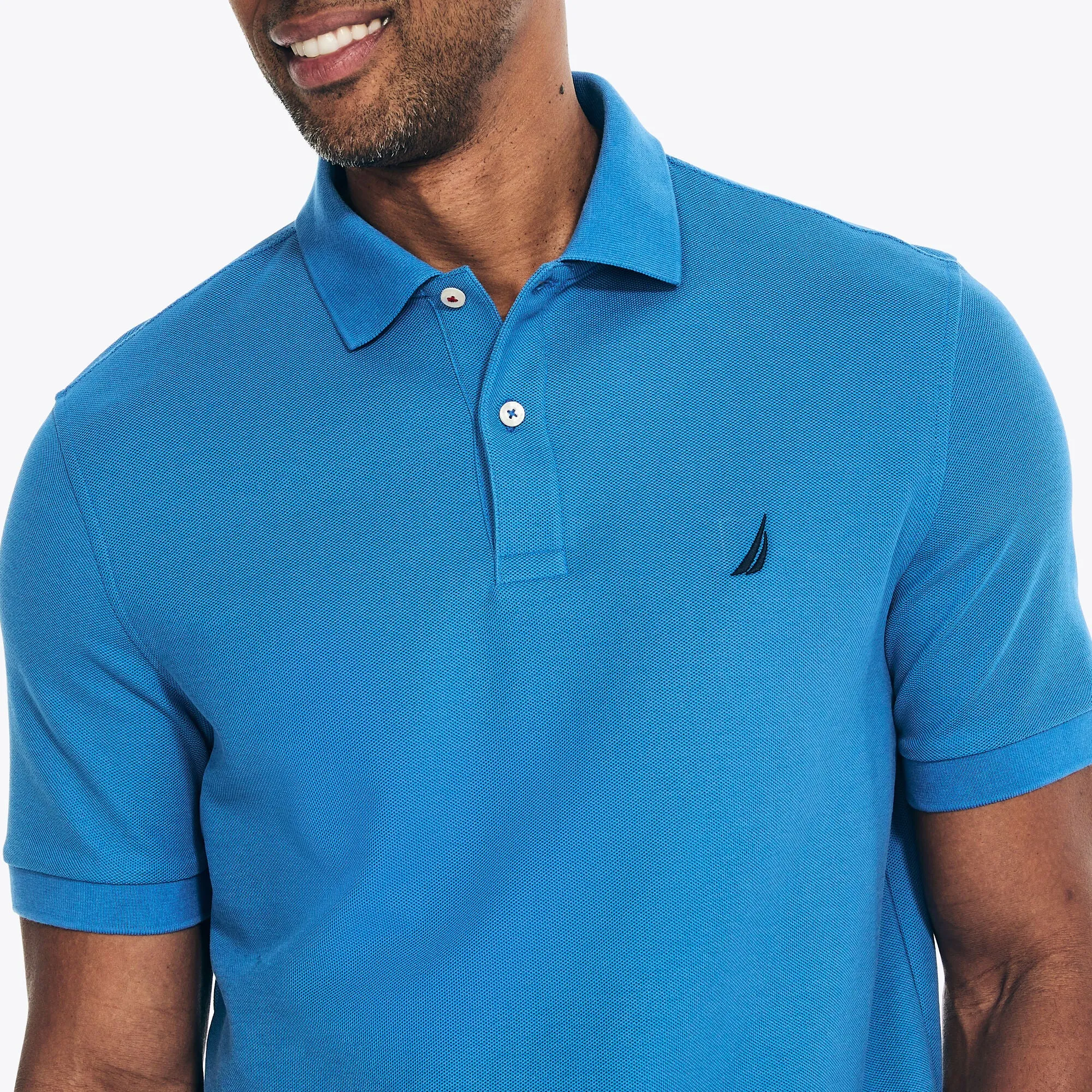 Nautica Mens Sustainably Crafted Classic Fit Deck Polo