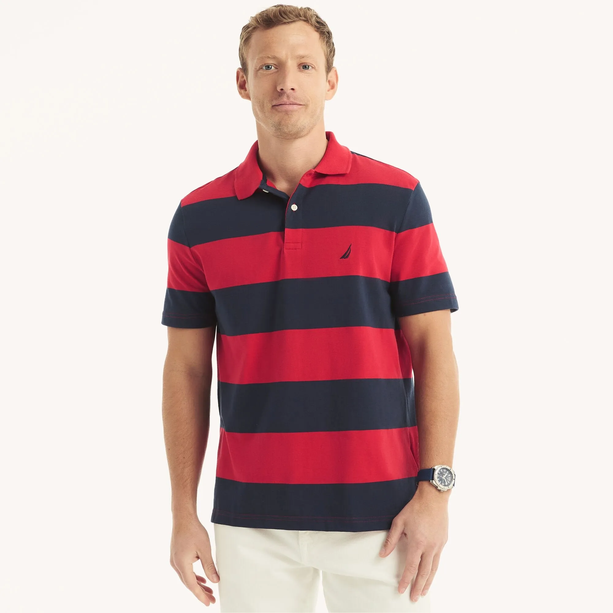 Nautica Sustainably Crafted Classic Fit Striped Polo
