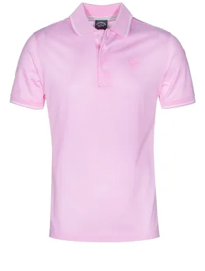 Organic Cotton Piqu�� Polo With Embroidered Logo Pink