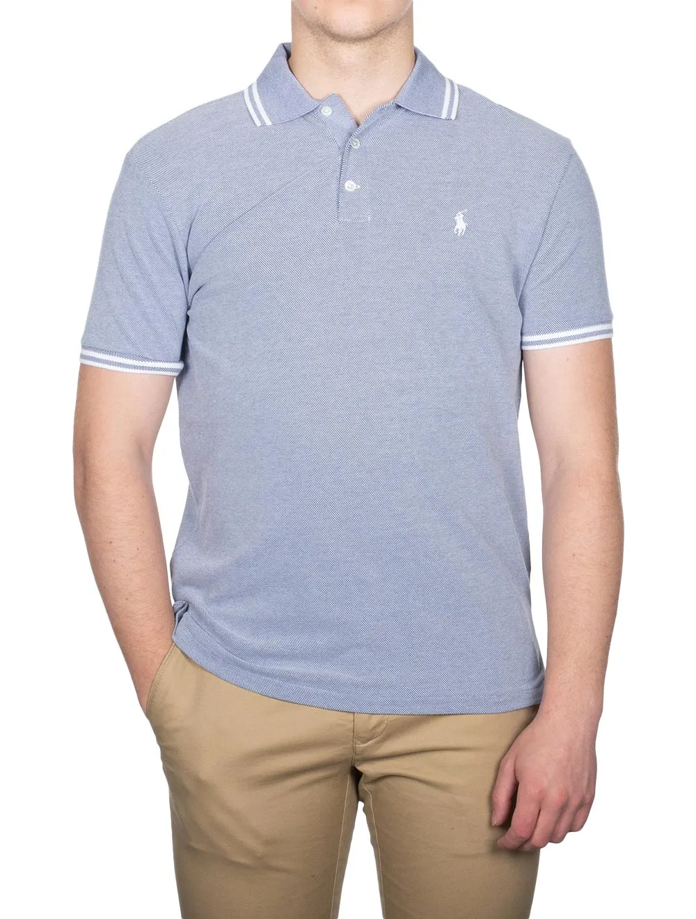 Oxford Pique Polo Blue