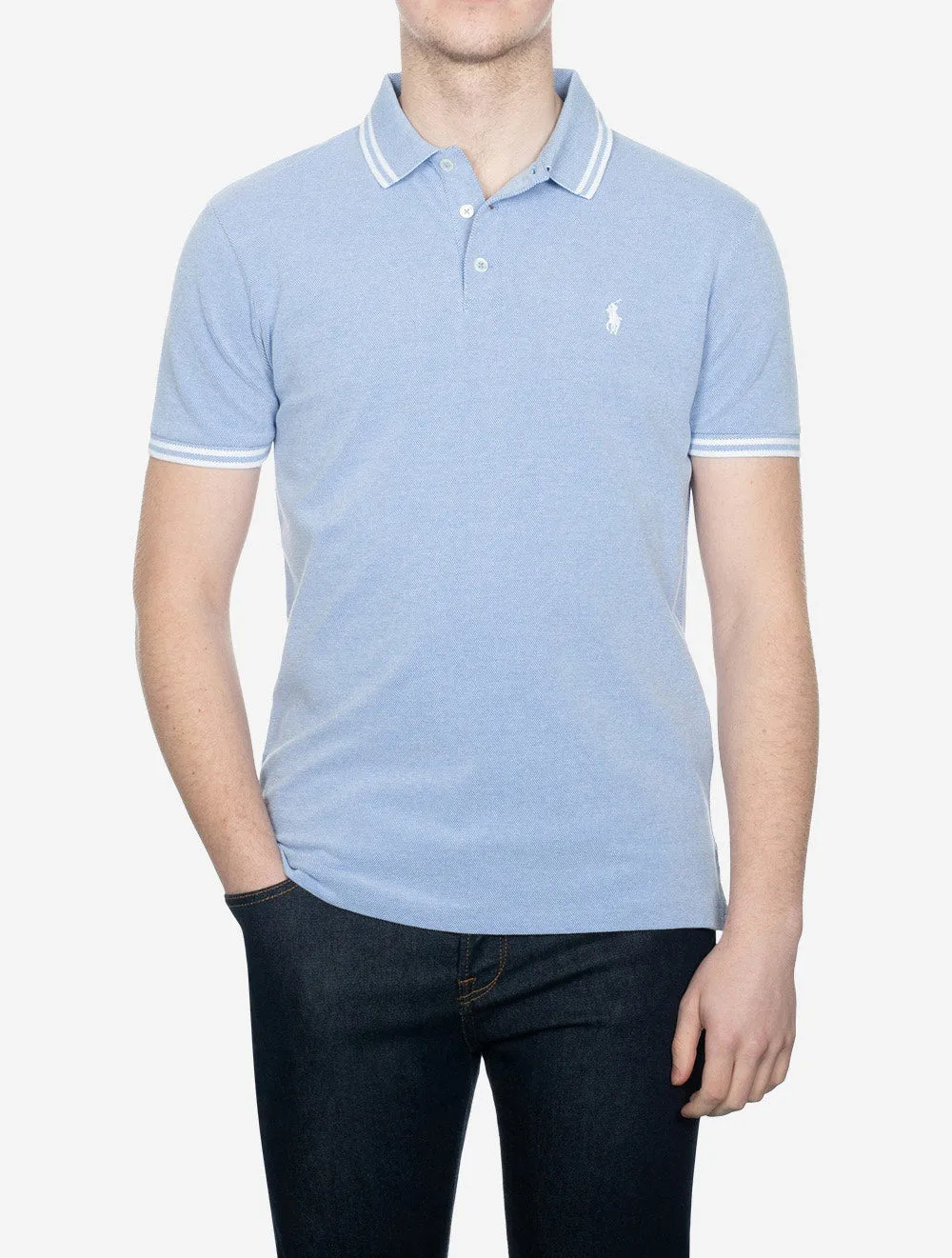 Oxford Pique Polo Harbor Island Blue