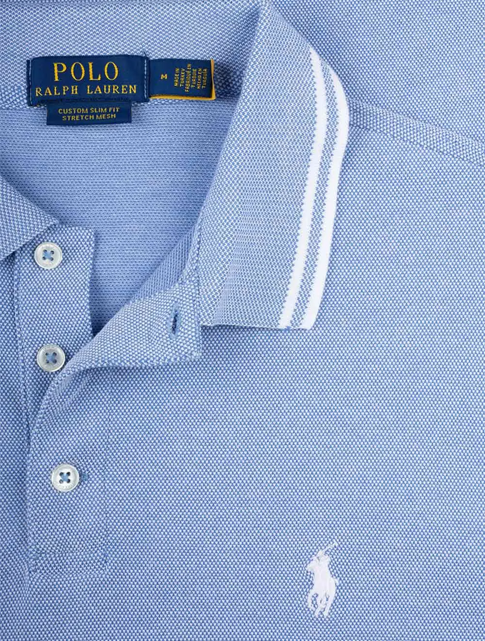 Oxford Pique Polo Harbor Island Blue