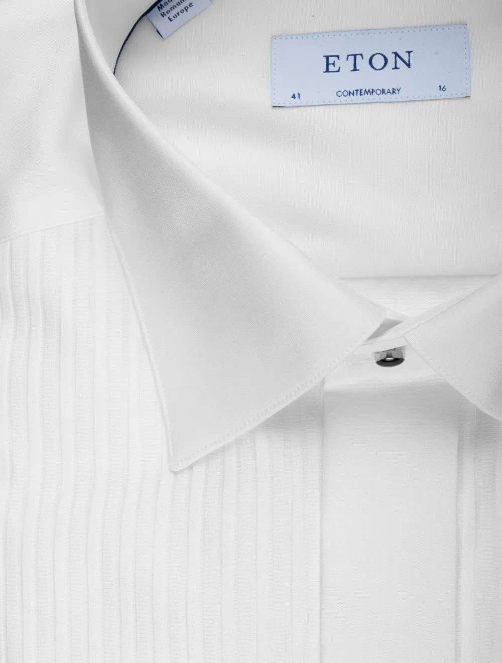 Pleated Dress Contemporary Fit Shirt White