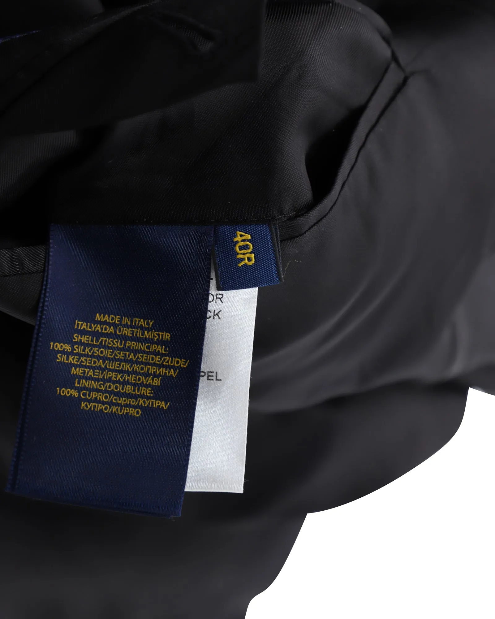 Polo Ralph Lauren Check Dinner Jacket in Black Silk