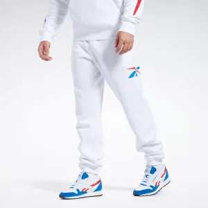 Reebok Men's Basketball DNA Vector Fleece Joggers White Reebok