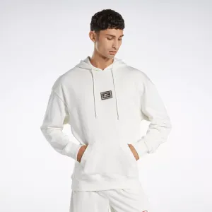 Reebok Men's Basketball Relaxed Heavyweight Fleece Hoodie White Reebok
