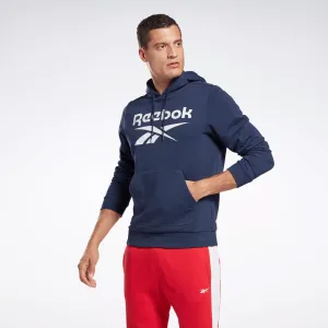 Reebok Men's Identity Big Logo Hoodie Blue Reebok