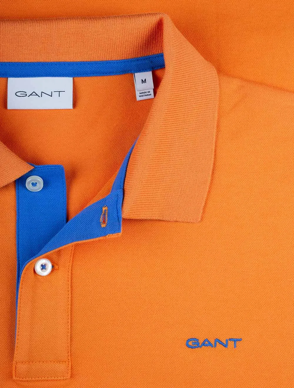 Regular Contrast Pique Short Sleeve Polo Sweet Orange