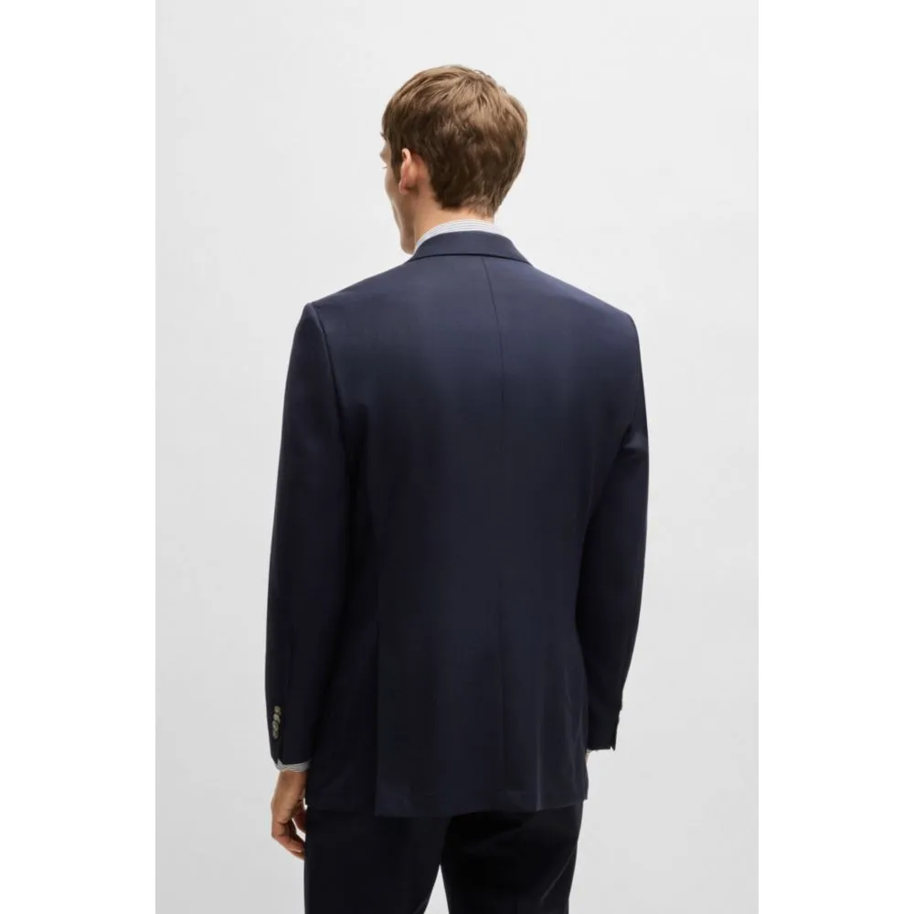 Regular-fit suit jacket in micro-patterned virgin wool