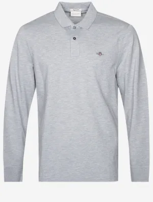 Regular Shield Long Sleeve Pique Rugger Grey Melange