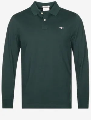 Regular Shield Long Sleeve Pique Rugger Tartan Green