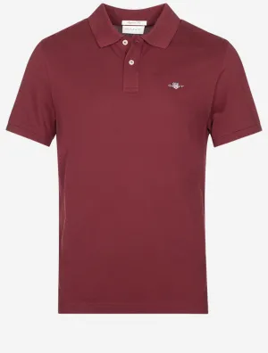 Regular Shield Short Sleeve Pique Polo Plumped Red