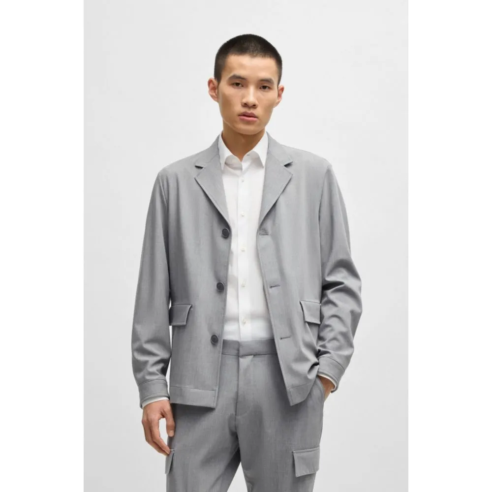 Relaxed-fit jacket in bonded stretch fabric