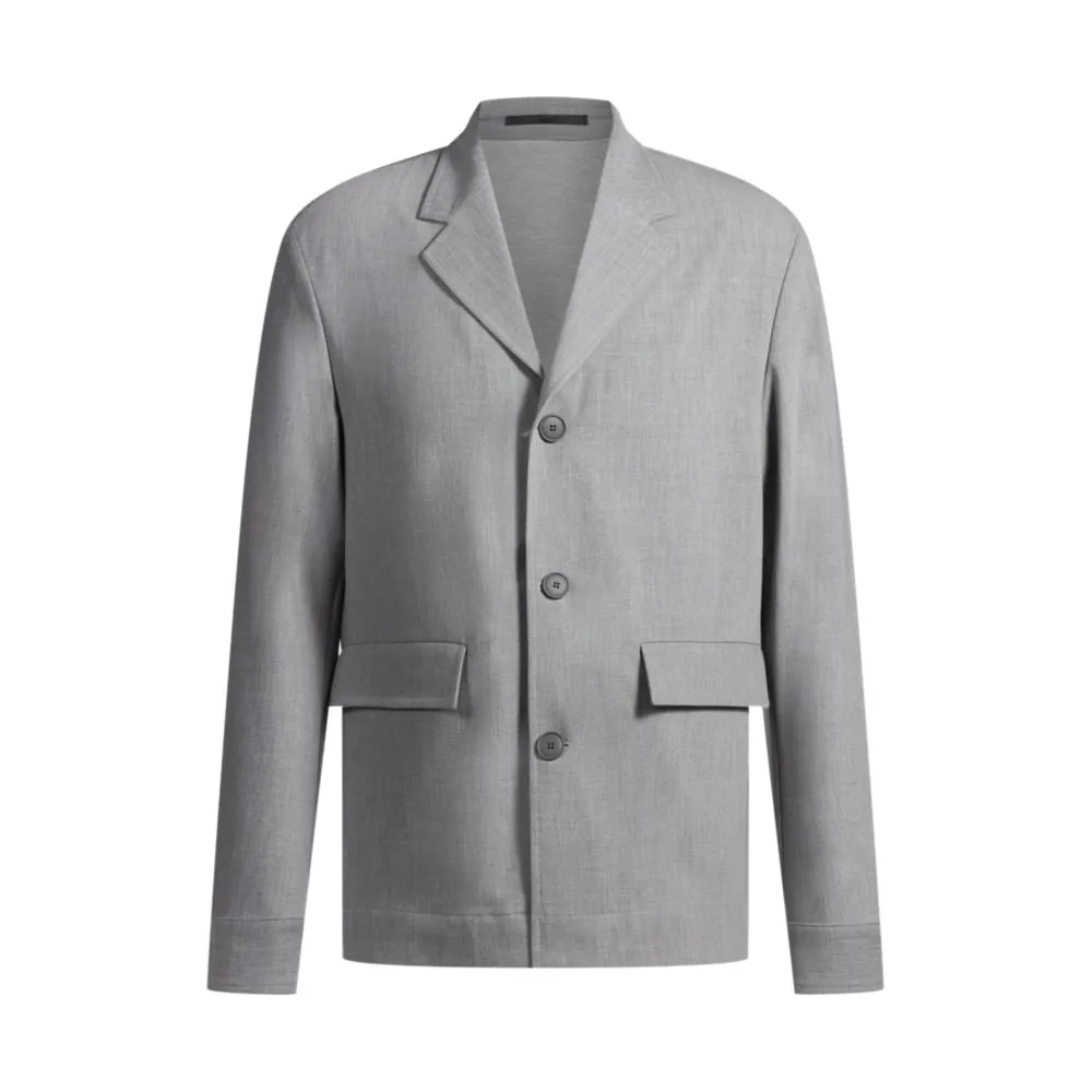 Relaxed-fit jacket in bonded stretch fabric