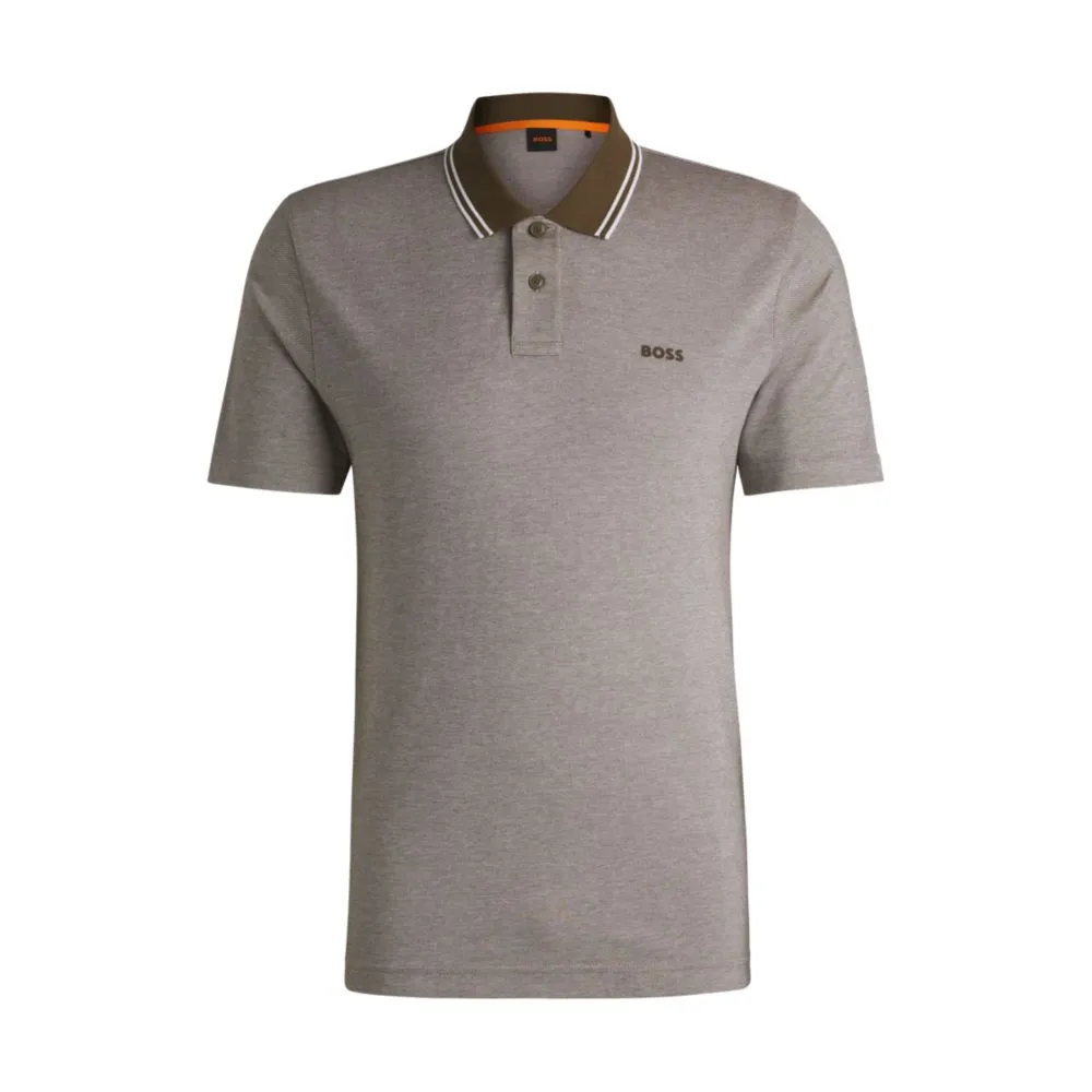 Relaxed-fit polo shirt in Oxford-piqué cotton