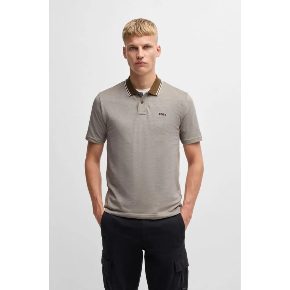 Relaxed-fit polo shirt in Oxford-piqué cotton