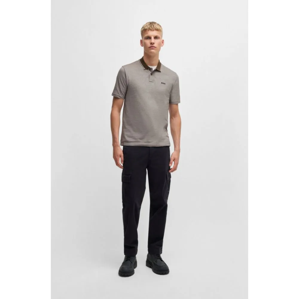Relaxed-fit polo shirt in Oxford-piqué cotton