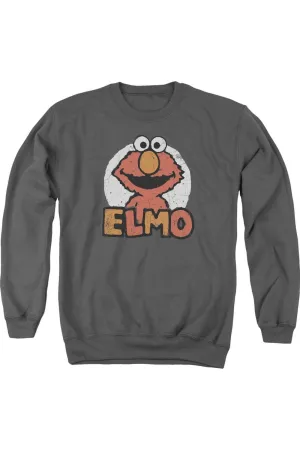 Sesame Street Elmo Name Adult Crewneck Sweatshirt