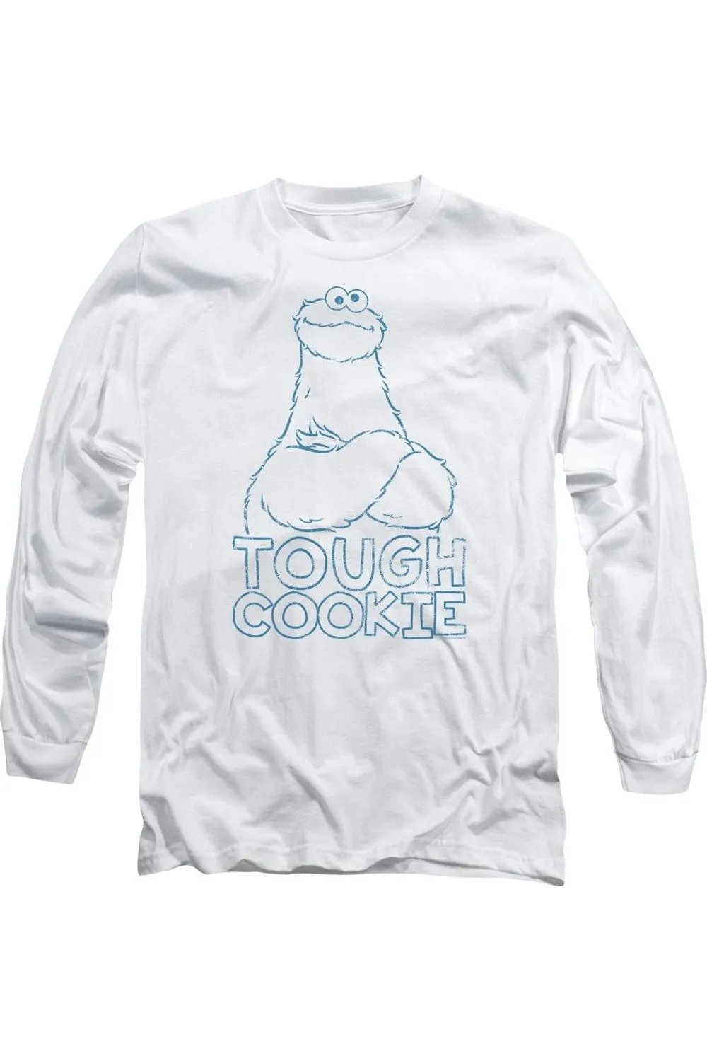 Sesame Street Tough Cookie Long Sleeve Adult Tee / T-Shirt