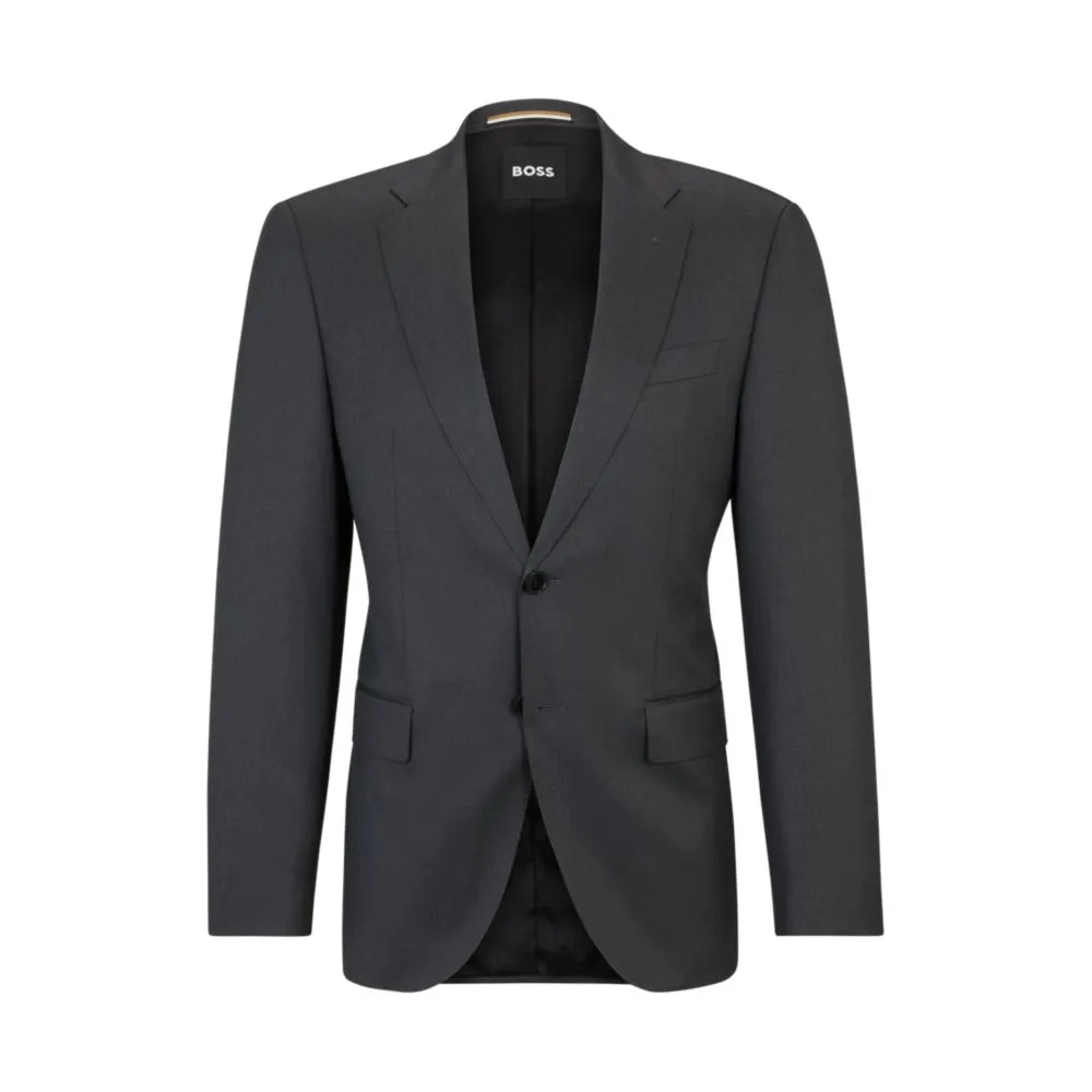 Single-breasted jacket in virgin-wool serge