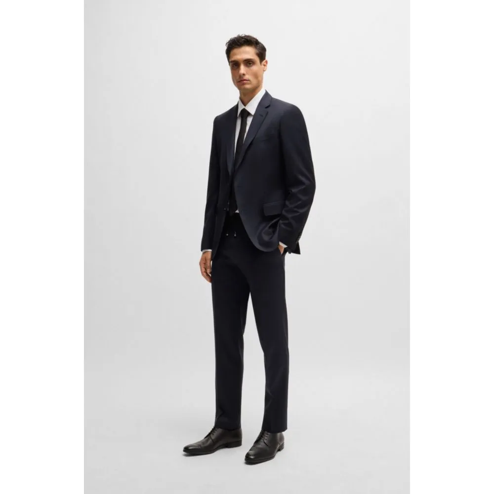 Single-breasted jacket in virgin-wool serge