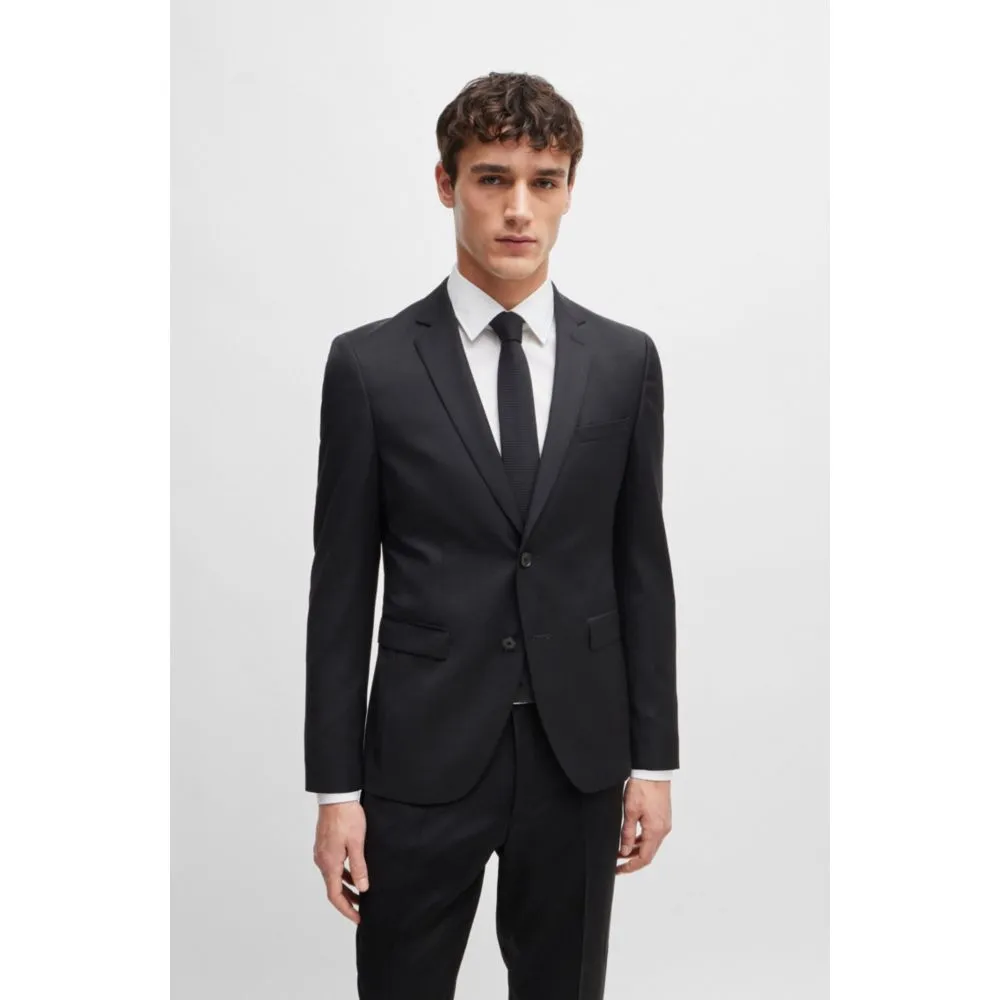 Single-breasted jacket in virgin-wool serge
