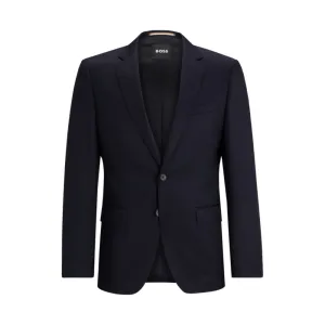Single-breasted jacket in virgin-wool serge