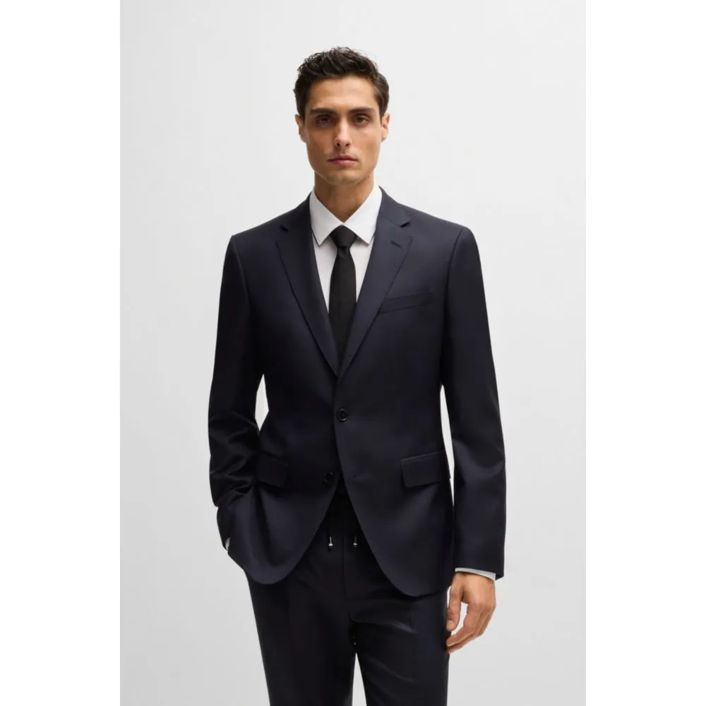 Single-breasted jacket in virgin-wool serge
