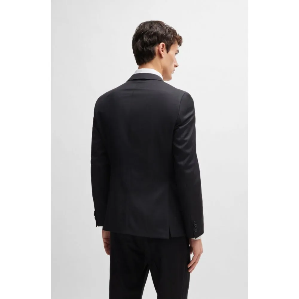 Single-breasted jacket in virgin-wool serge