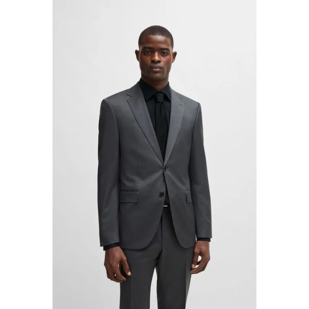 Single-breasted jacket in virgin-wool serge