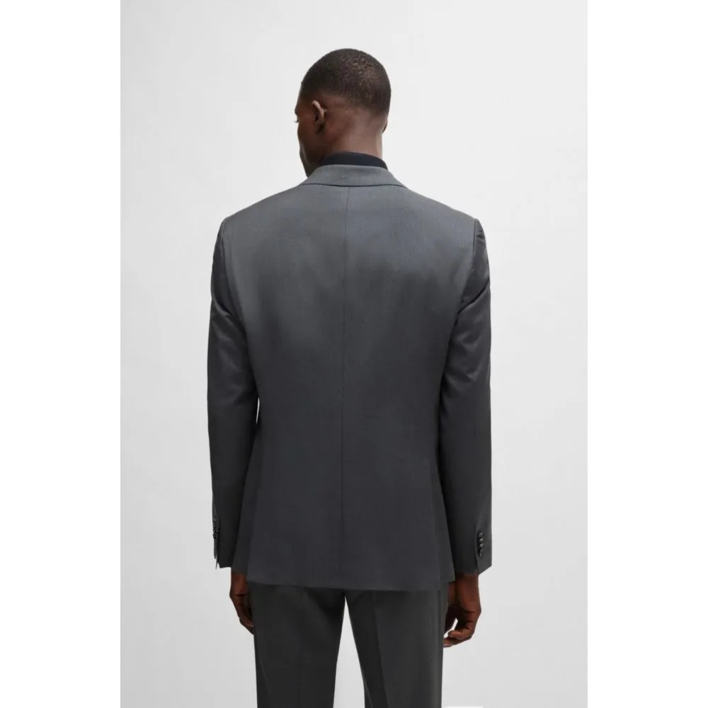 Single-breasted jacket in virgin-wool serge