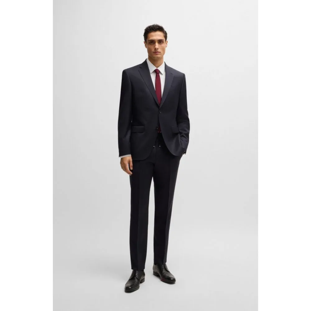 Single-breasted jacket in virgin-wool serge