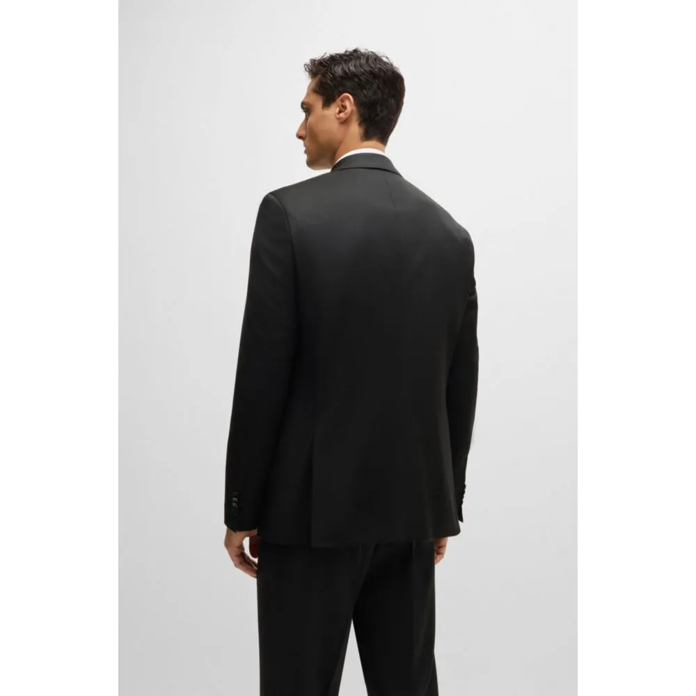 Single-breasted jacket in virgin-wool serge