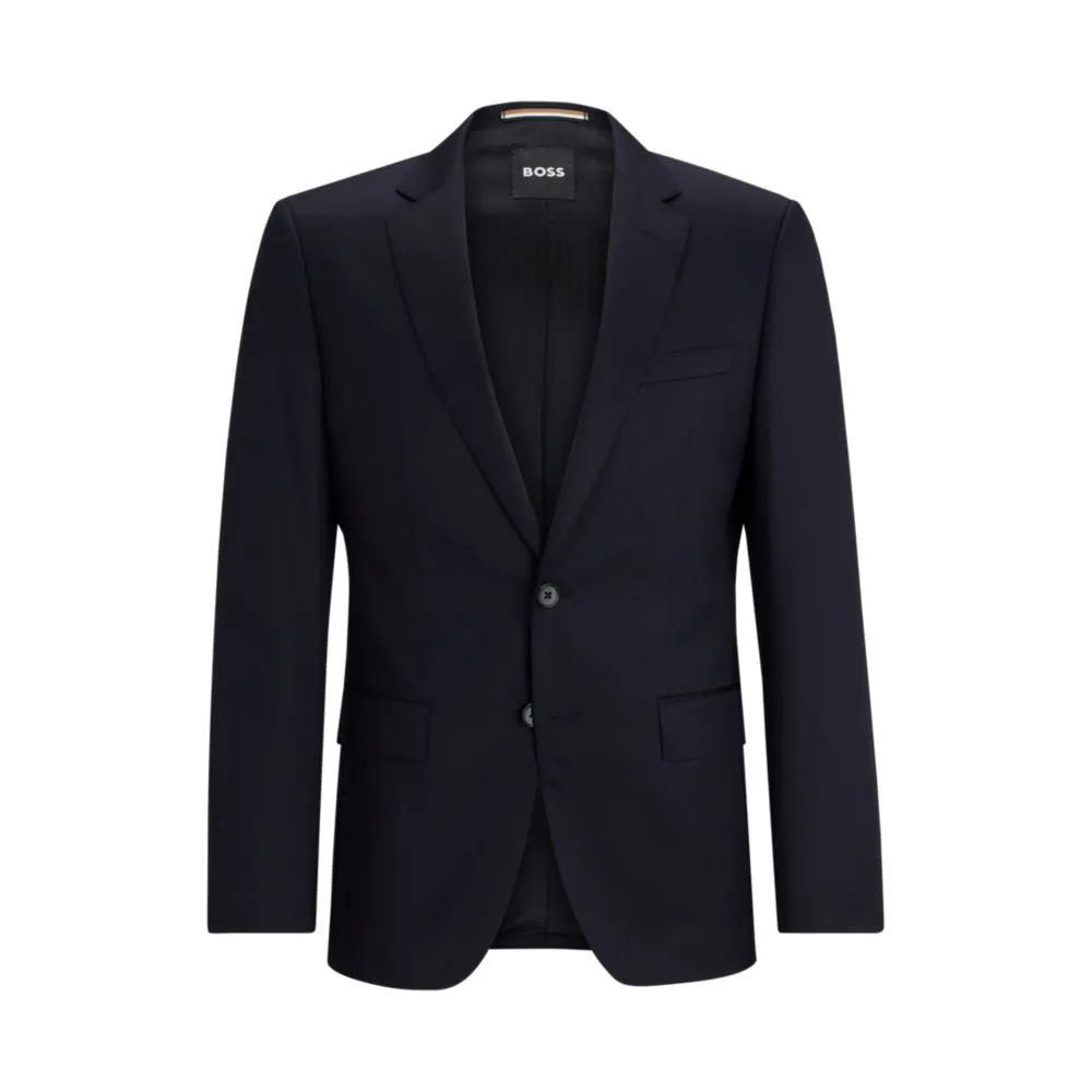 Single-breasted jacket in virgin-wool serge