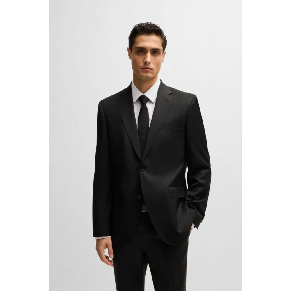 Single-breasted jacket in virgin-wool serge
