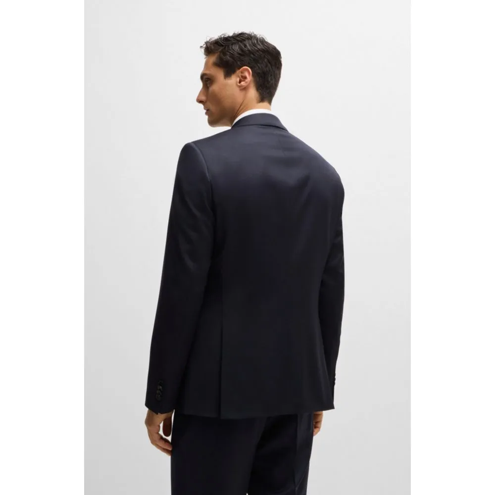 Single-breasted jacket in virgin-wool serge