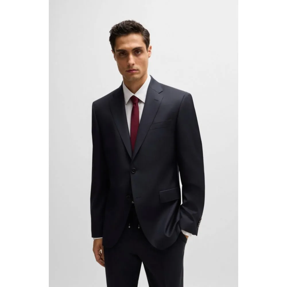 Single-breasted jacket in virgin-wool serge