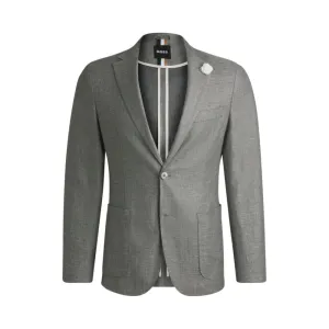 Slim-fit blazer in micro-patterned fabric