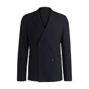 Slim-fit blazer in patterned wool
