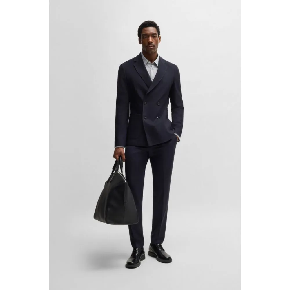 Slim-fit blazer in patterned wool