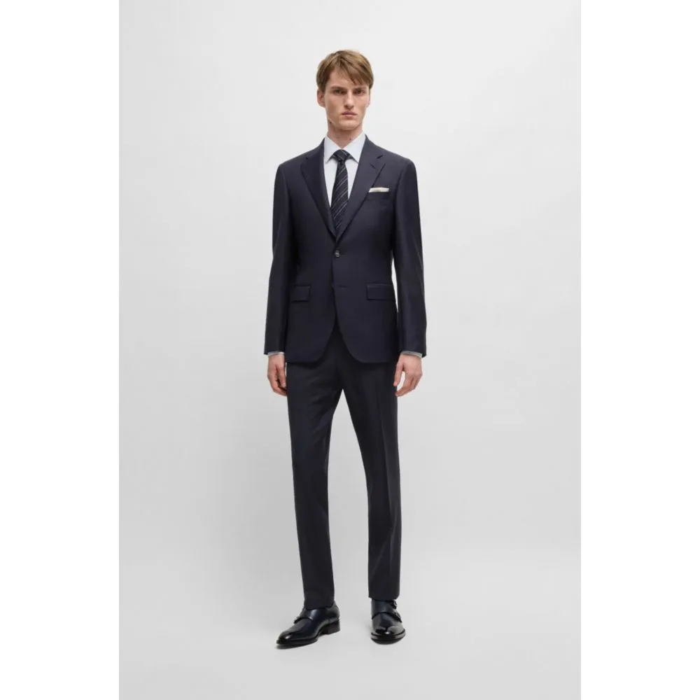 Slim-fit jacket in virgin wool with stretch