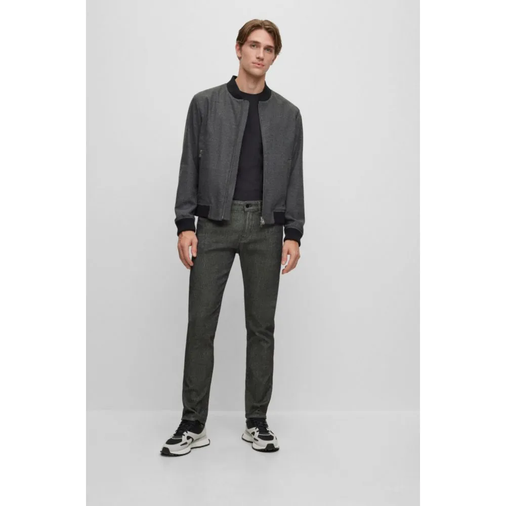 Slim-fit jacket with two-way front zip