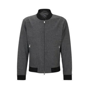 Slim-fit jacket with two-way front zip