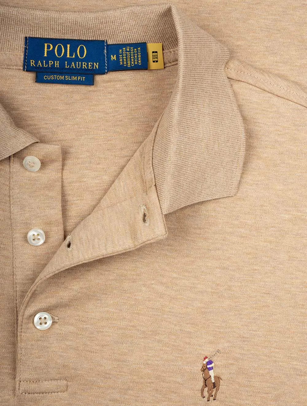 Slim Fit Pima Short sleeve Polo Camel