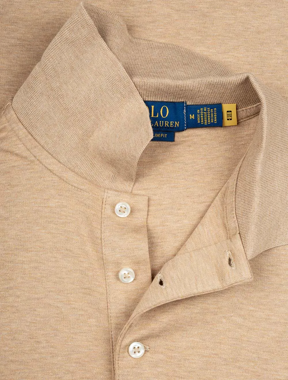 Slim Fit Pima Short sleeve Polo Camel