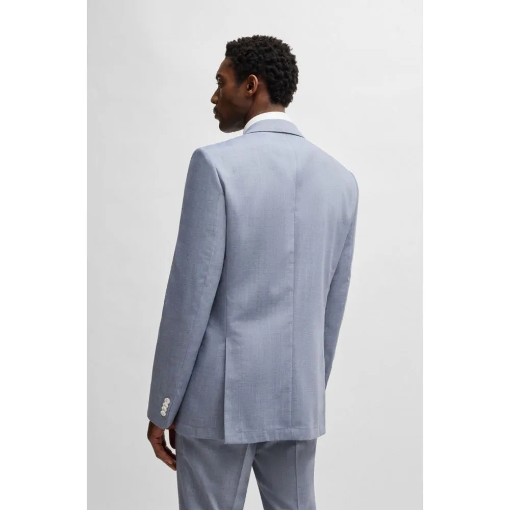 Slim-fit suit jacket in a patterned wool blend
