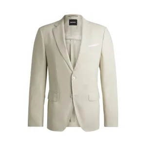 Slim-fit suit jacket in a patterned wool blend