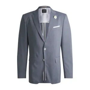 Slim-fit suit jacket in a patterned wool blend