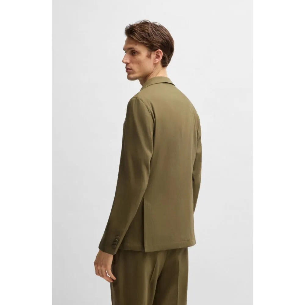 Slim-fit suit jacket in a stretch-linen blend