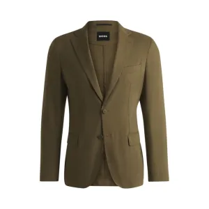 Slim-fit suit jacket in a stretch-linen blend